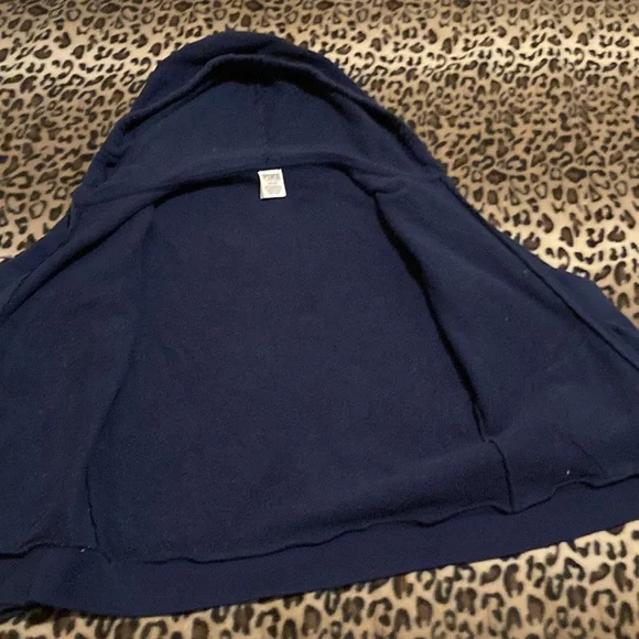 GUC PINK VICTORIAS SECRET HOODIE VS FLORAL LOUNGE FULL ZIP HOODIE Women’s Size M - Picture 6 of 12